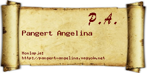 Pangert Angelina névjegykártya